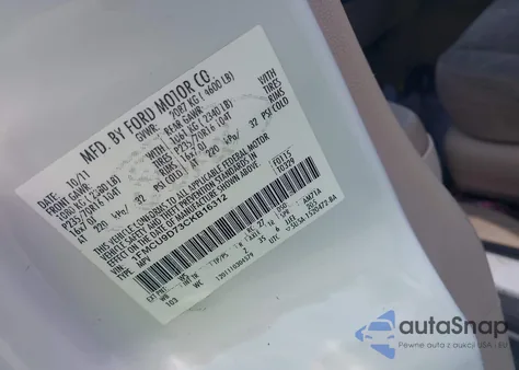 2012 Ford Escape Xlt из США, поврежденный, VIN 1FMCU9D73CKB16312